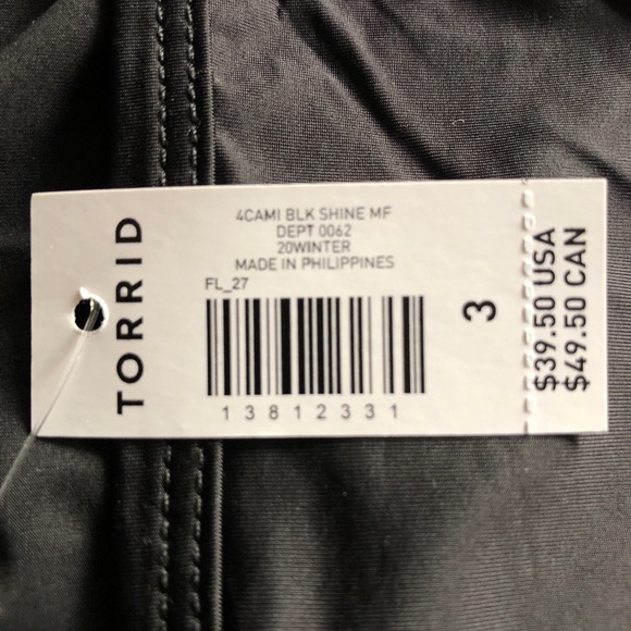 Lot of 3 Torrid Curve Black Cami Shine Size 3 NWT - Picture 3 of 6